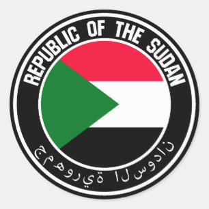 Sudan Round Emblem Ronde Sticker