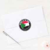 Sudan Round Emblem Ronde Sticker (Envelop)