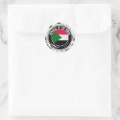 Sudan Round Emblem Ronde Sticker (Tas)