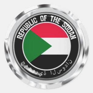 Sudan Round Emblem Ronde Sticker