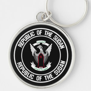 Sudan Round Emblem Sleutelhanger