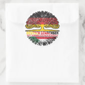 Sudan Sudanesisch Deutsch Deutschland Baum Wurzel Ronde Sticker (Tas)
