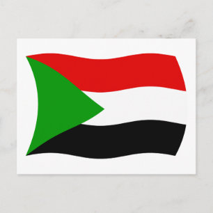 Sudan Vlag Ansichtkaart Briefkaart