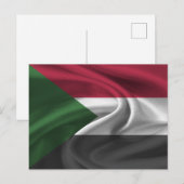 Sudan Vlag Briefkaart (Voorkant / Achterkant)