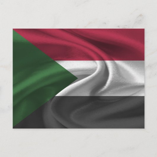 Sudan Vlag Briefkaart (Voorkant)