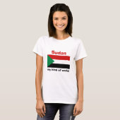 Sudan Vlag + Kaart + Tekst T-Shirt (Voorkant volledig)