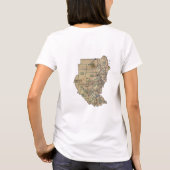 Sudan Vlag + Kaart + Tekst T-Shirt (Achterkant)