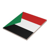 Sudan Vlag Keramische Tegel Tegeltje (Zijkant)