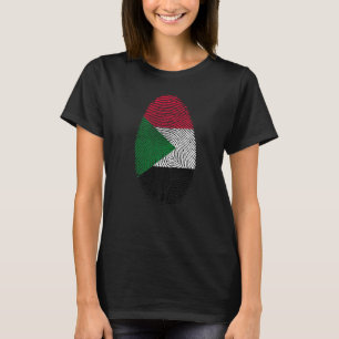 Sudan Vlag Vingerafdruk Het zit in mijn DNA Cadeau T-shirt