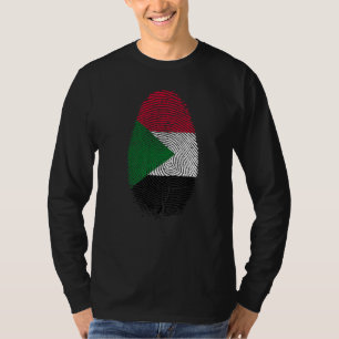 Sudan Vlag Vingerafdruk Het zit in mijn DNA Cadeau T-shirt
