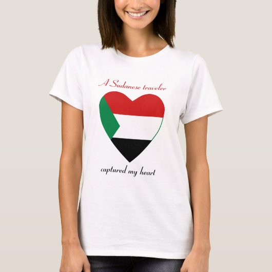 Sudan Vlag Zoete T-Shirt (Voorkant)