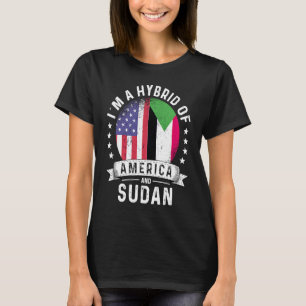 Sudanese Amerikaanse Patriot Grown Flag Humor T-shirt