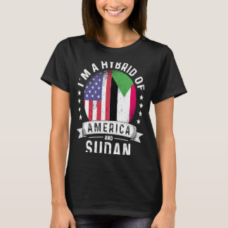 Sudanese Amerikaanse Patriot Grown Flag Humor T-shirt