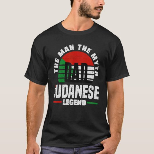 Sudanese Sudan Sudanese Flag Fathers Day T-shirt (Voorkant)