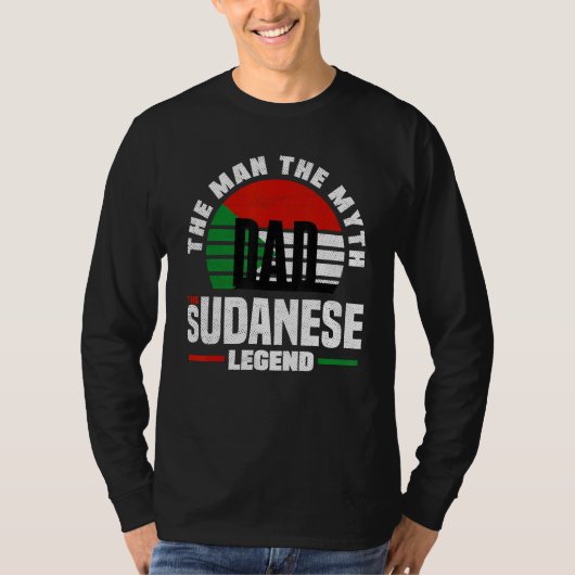 Sudanese Sudan Sudanese Flag Fathers Day T-shirt (Voorkant)