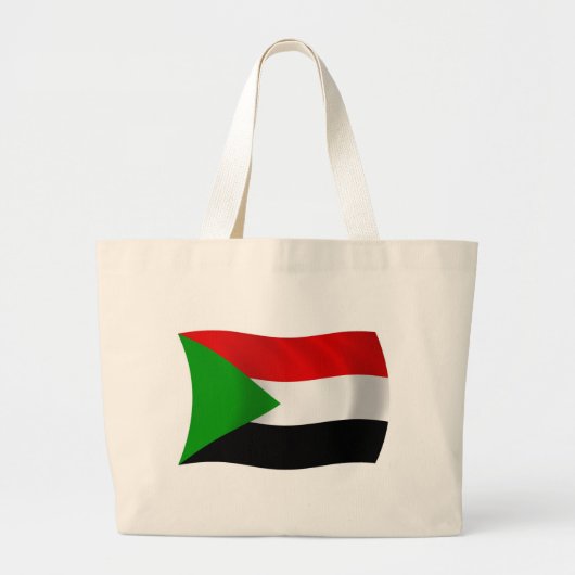 Sudanese Vlag Boodschappentas Grote Tote Bag (Voorkant)
