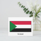 Sudanese vlag briefkaart (Staand voorkant)