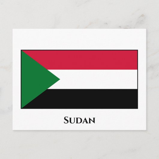 Sudanese vlag briefkaart (Voorkant)