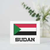 Sudanese vlag briefkaart (Staand voorkant)