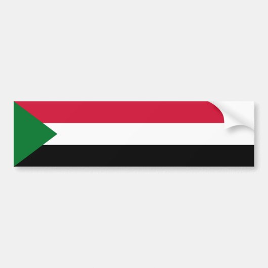Sudanese vlag bumpersticker (Voorkant)