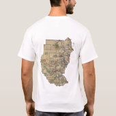 Sudanese vlag en kaart T-Shirt (Achterkant)