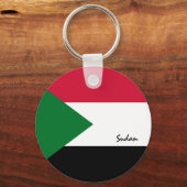Sudanese vlag en Soedan vakantie, patriotten / spo Sleutelhanger (Achterkant)