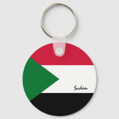 Sudanese vlag en Soedan vakantie, patriotten / spo Sleutelhanger (Achterkant)