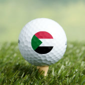 Sudanese vlag golfballen (Insitu Shirt)