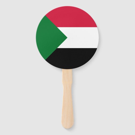 Sudanese vlag handwaaier (Voorkant)