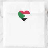 Sudanese vlag hart sticker (Tas)