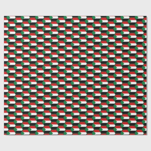 Sudanese vlag Honeycomb-rappelpapier Cadeaupapier (Vlak)