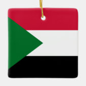 Sudanese vlag keramisch ornament (Voorkant)
