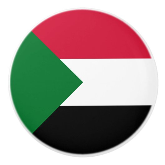 Sudanese vlag keramische knop (Voorkant)