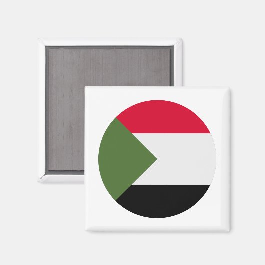 Sudanese vlag magneet (Voorkant / Achterkant)