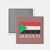 Sudanese vlag magneet (Voorkant / Achterkant)