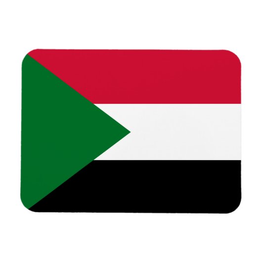 Sudanese vlag magneet (Horizontaal)