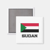 Sudanese vlag magneet (Voorkant / Achterkant)