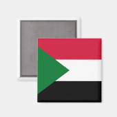 Sudanese vlag magneet (Voorkant / Achterkant)