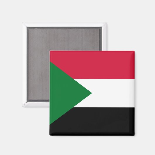 Sudanese vlag magneet (Voorkant / Achterkant)
