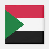 Sudanese vlag magneet (Voorkant)