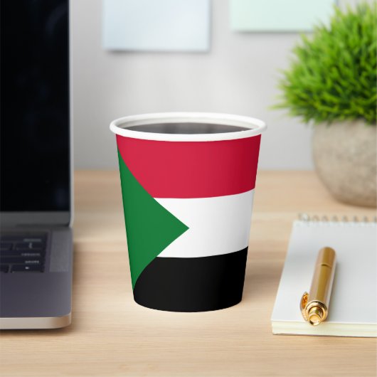 Sudanese vlag papieren bekers (Insitu)