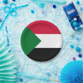 Sudanese vlag papieren bordje (Feest)