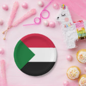 Sudanese vlag papieren bordje (Feest)