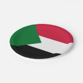 Sudanese vlag papieren bordje (Gekanteld)