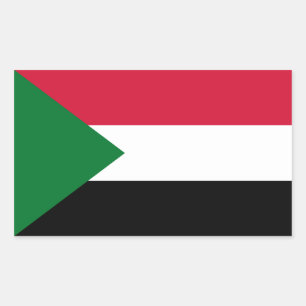 Sudanese vlag rechthoekige sticker