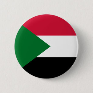 Sudanese vlag ronde button 5,7 cm