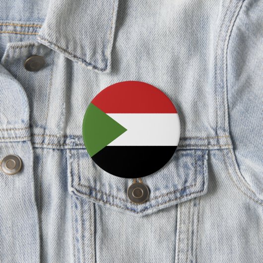 Sudanese vlag ronde button 7,6 cm (In situ)