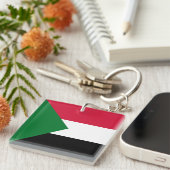 Sudanese vlag sleutelhanger (Voorkant Rechts)