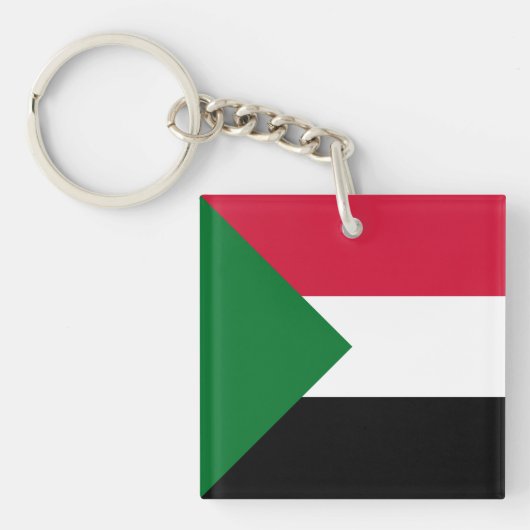 Sudanese vlag sleutelhanger (Voorkant)