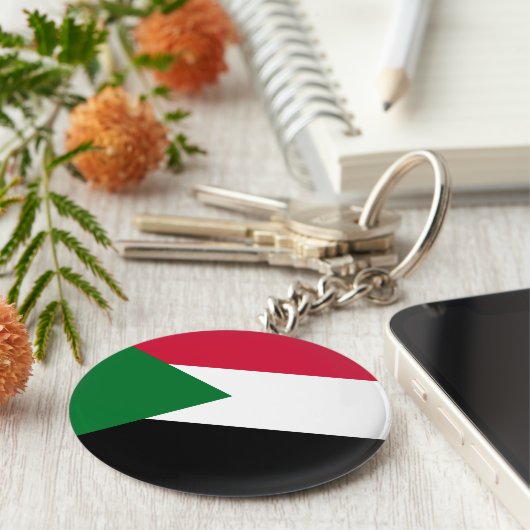 Sudanese vlag sleutelhanger (Zijkant)